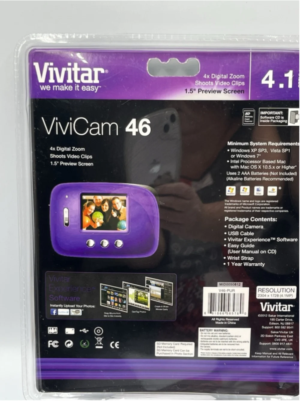 Vivitar ViviCam 46 Vintage Compact Digital Camera 4.1 MP Y2K New Sealed